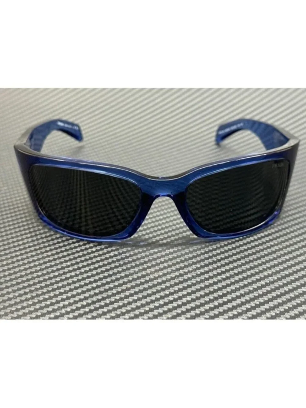 New PRADA Men Transparent Blue Sunglasses 60-18-120